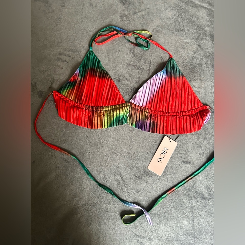 Multicolor Halter Bikini Top - Picture 3 of 3